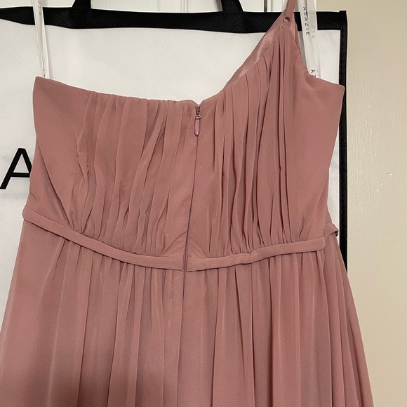 Azazie Hoya dusty rose bridesmaid dress size A12. Worn once. Hemmed to fit 5’1” - Picture 8 of 11